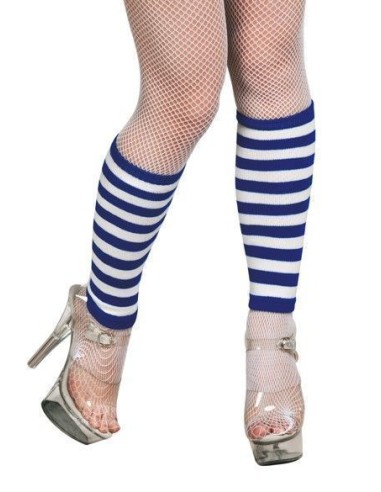 Beinwärmer blau/weiß - Hochwertige Qualität, ideal für Karneval, thematische Partys und besondere Veranstaltungen.